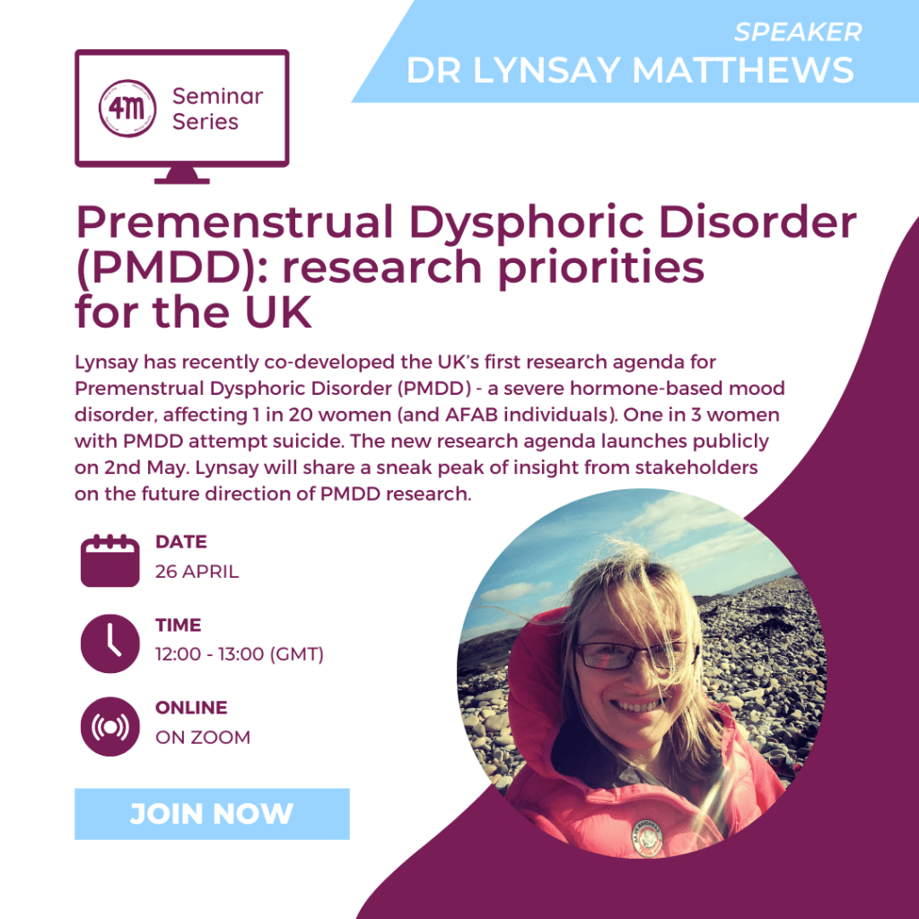 Premenstrual Dysphoric Disorder (PMDD): research priorities for the&nbsp;UK