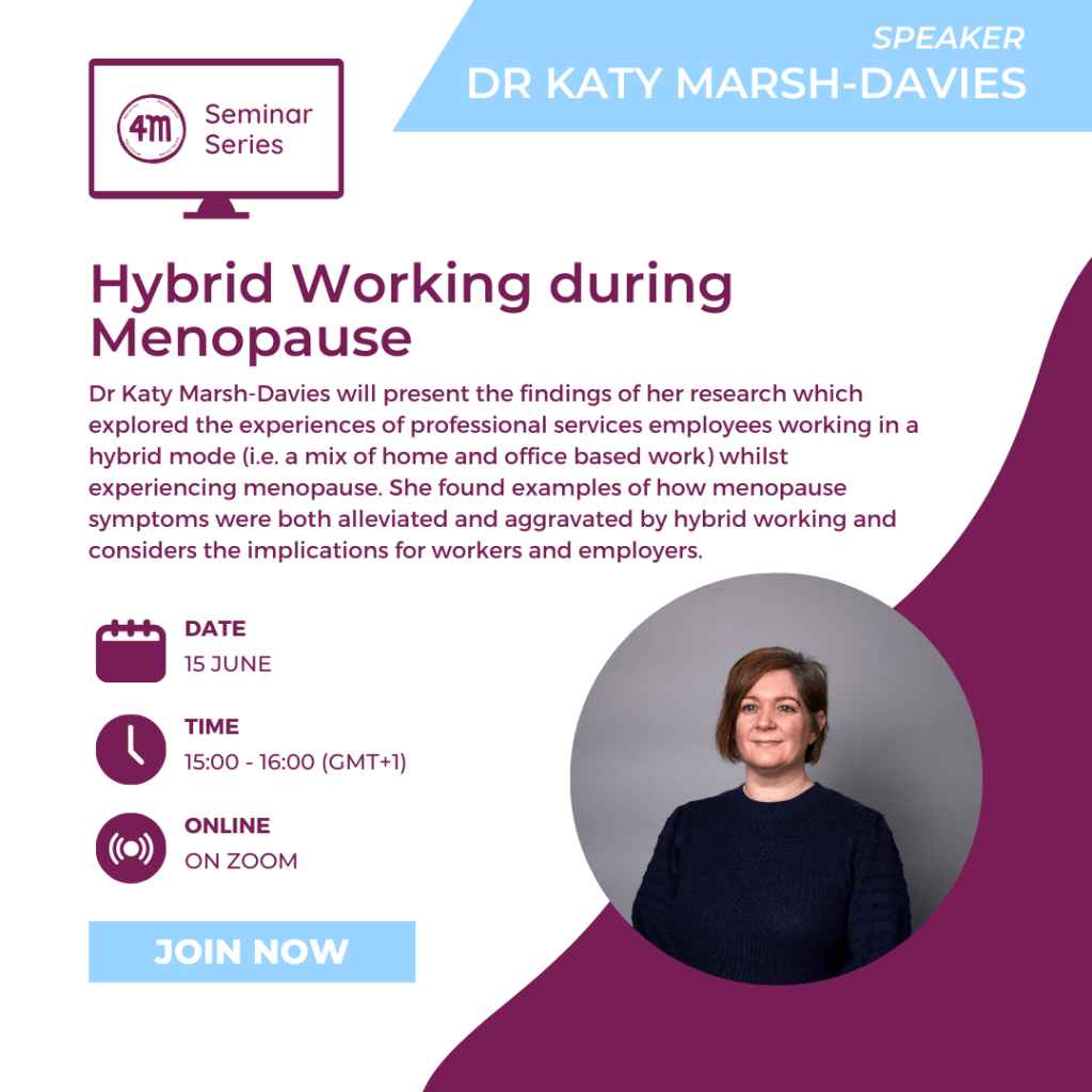 Upcoming Seminar | Hybrid Working during&nbsp;Menopause